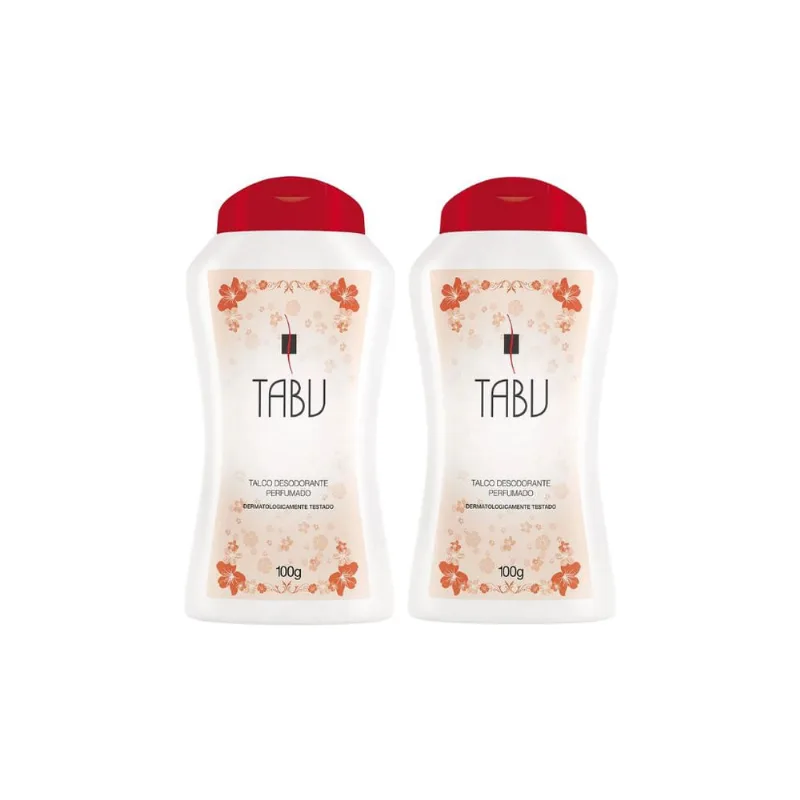 Talco Tabu 100g Tradicional - Kit c/ 2un