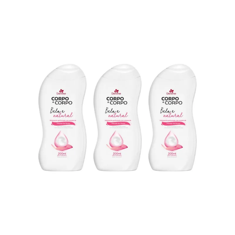 Hidratante Corporal Davene Corpo a Corpo 200ml Nat-Kit C/3un