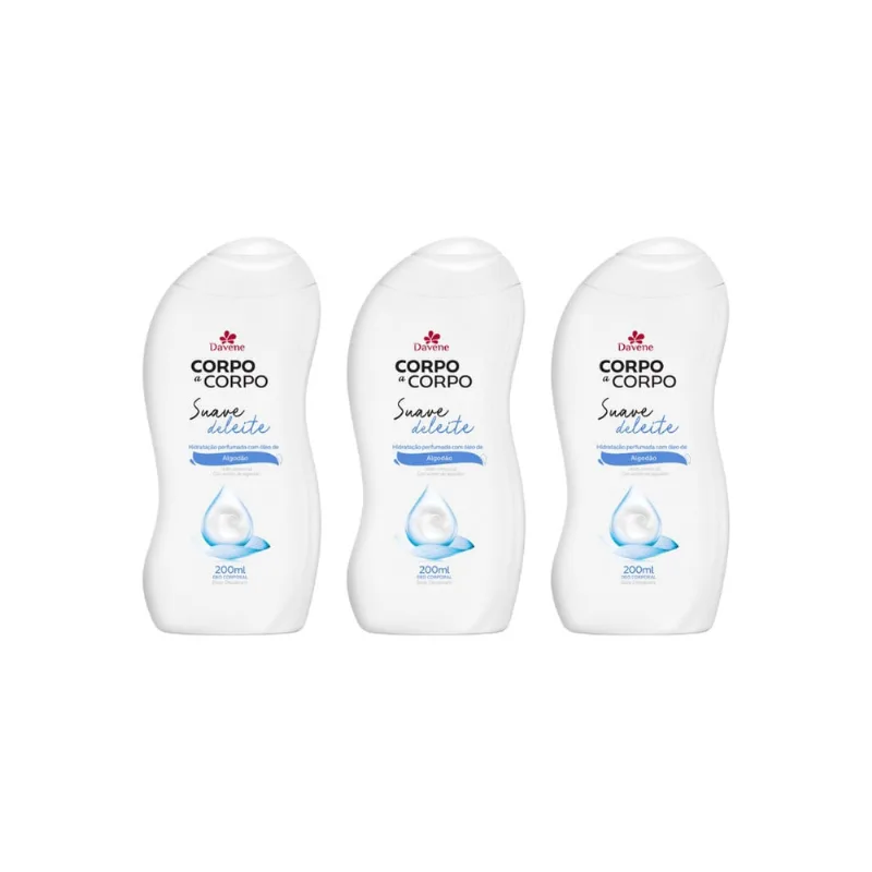 Hidratante Corporal Davene Corpo a Corpo 200ml Sv-Kit C/3un