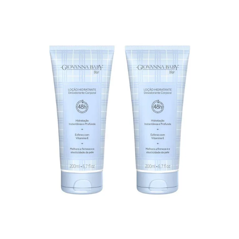 Hidratante Corporal Giovanna Baby 200Ml Azul - Kit Com 2Un