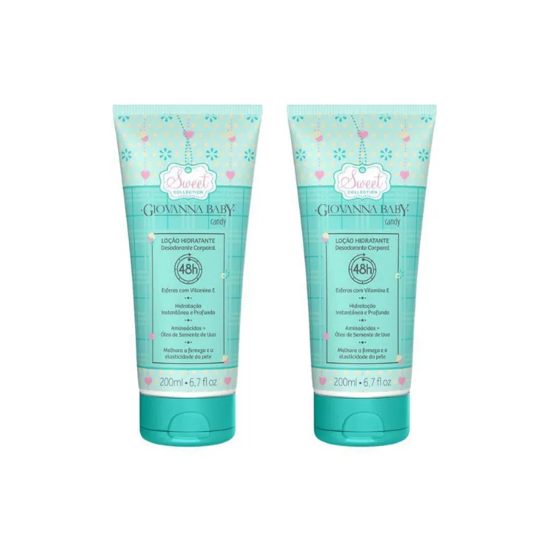 Hidratante Corporal Giovanna Baby 200Ml Candy Verde - Kit2Un