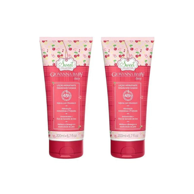 Hidratante Corporal Giovanna Baby 200Ml Cherry Kit 2Un