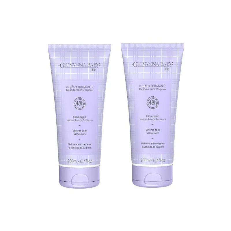 Hidratante Corporal Giovanna Baby 200Ml Lilas - Kit Com 2Un
