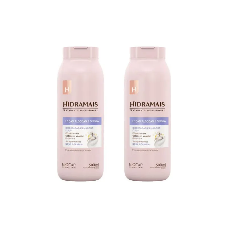Hidratante Corporal Hidramais 500Ml Algodao/Omega Kit 2Un