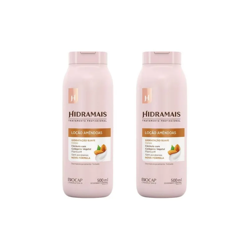 Hidratante Corporal Hidramais 500Ml Amêndoas Kit Com 2Un