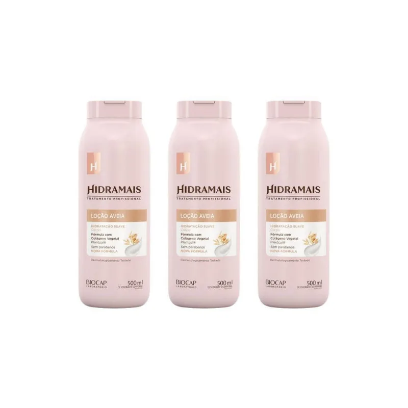 Hidratante Corporal Hidramais 500Ml Aveia - Kit Com 3Un