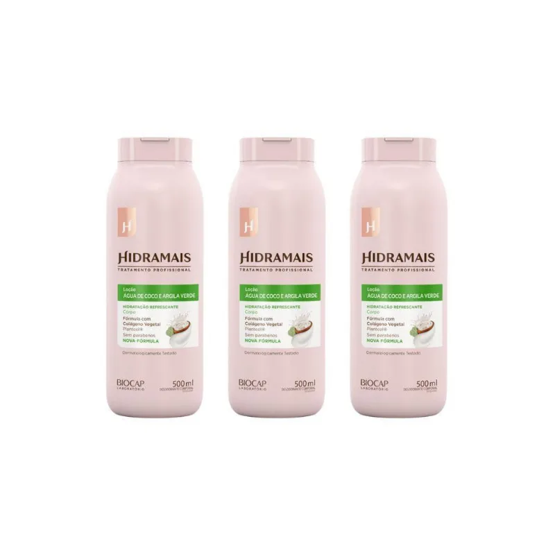Hidratante Corporal Hidramais 500Ml Coco E Arg Ver-Kit C/3Un