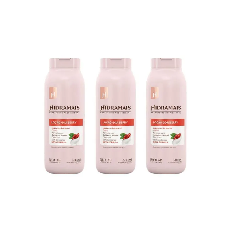 Hidratante Corporal Hidramais 500Ml Gojiberry - Kit Com 3Un
