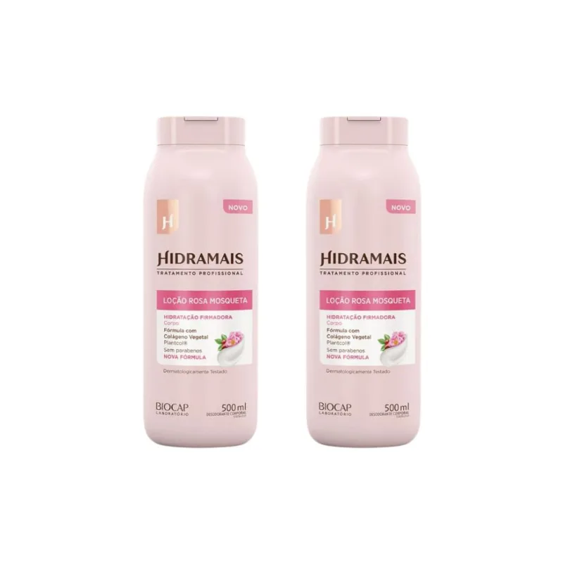 Hidratante Corporal Hidramais 500ml Rosa Mosqueta-Kit C/2un
