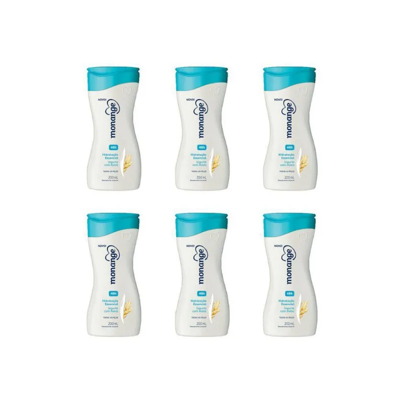 Hidratante Corporal Monange 200Ml Iogurte Aveia-Kit C/6Un