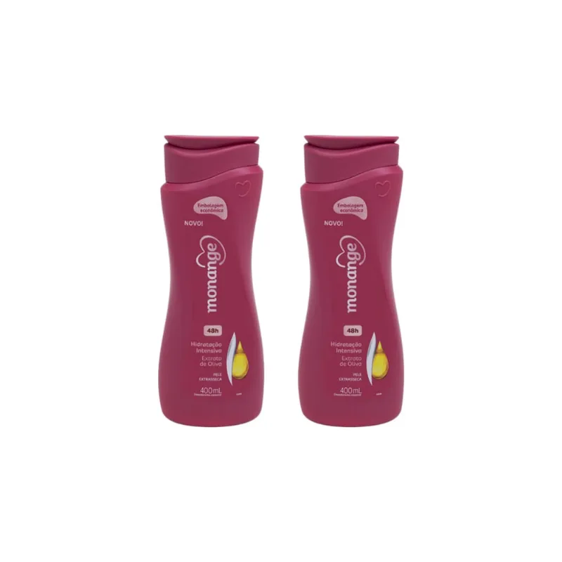 Hidratante Corporal Monange 400ml Extrato de Oliva-Kit C/2un