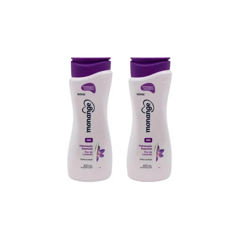 Hidratante Corporal Monange 400Ml Flor de Lavanda Kit 2Un