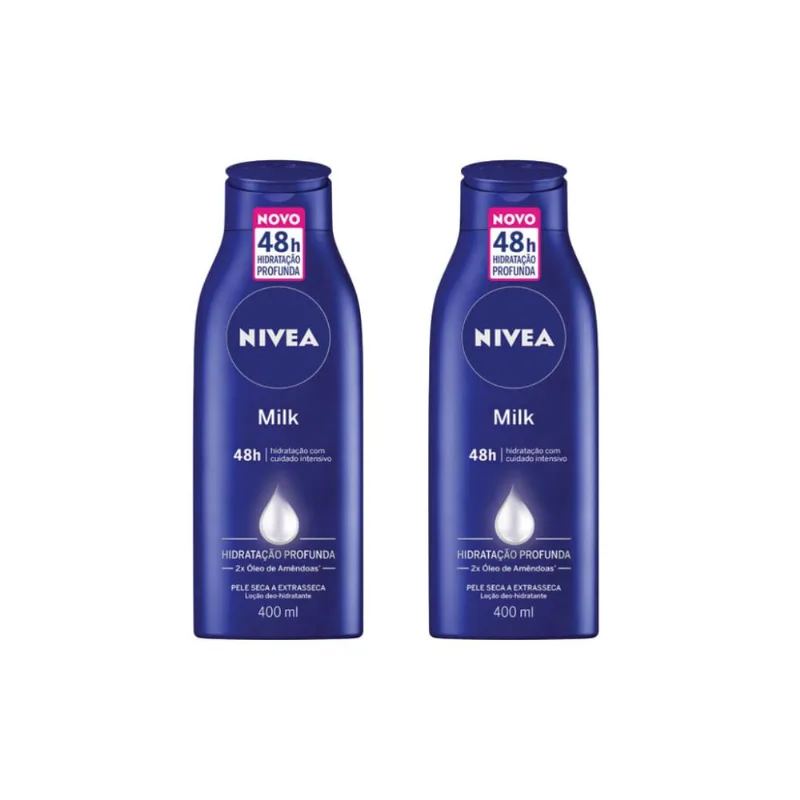 Hidratante Corporal Nivea 400ml Milk Extra Seca - Kit c/ 2un