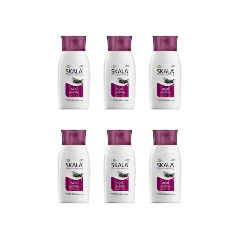 Hidratante Corporal Skala 400Ml Açai Kit 6Un