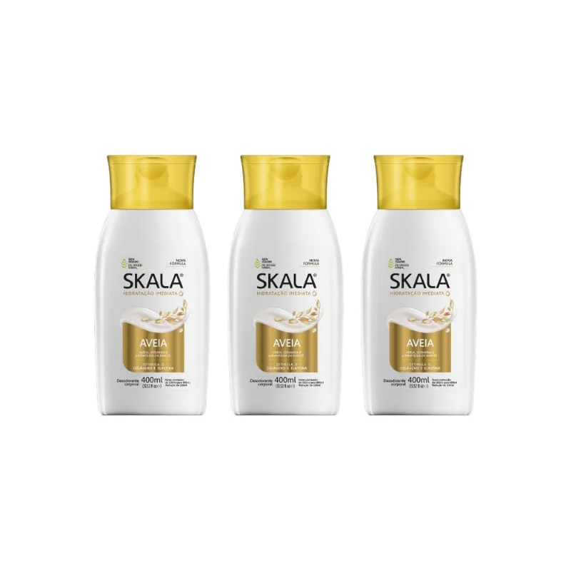 Hidratante Corporal Skala 400ml Aveia-Kit C/3un