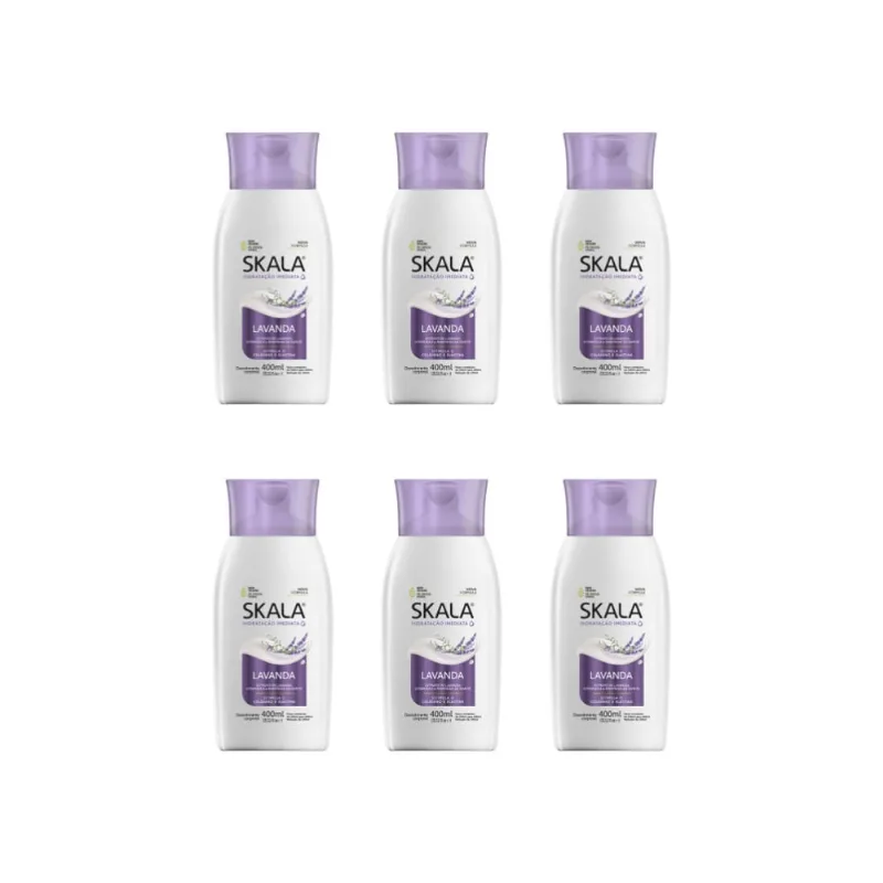 Hidratante Corporal Skala 400ml Lavanda-Kit C/6un