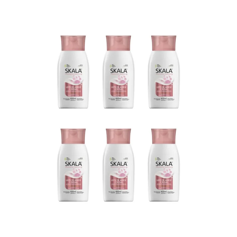 Hidratante Corporal Skala 400ml Leite de Arr e Ros-Kit C/6un