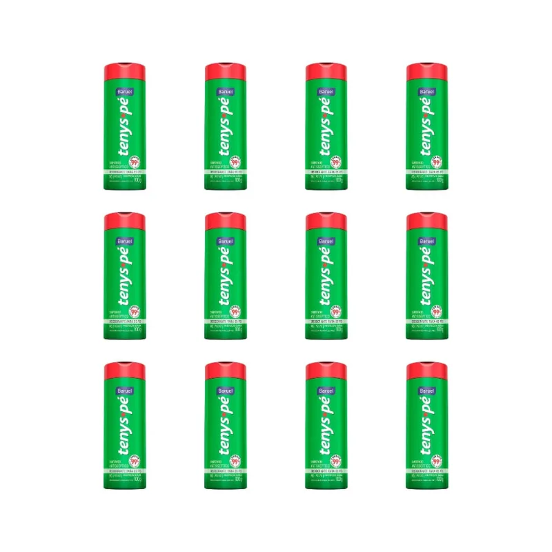 Talco Pes Tenys Pe Baruel Po 100g Conforado-Kit C/12un
