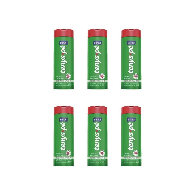 Talco Pes Tenys Pe Baruel Po 100G Conforado-Kit C/6Un