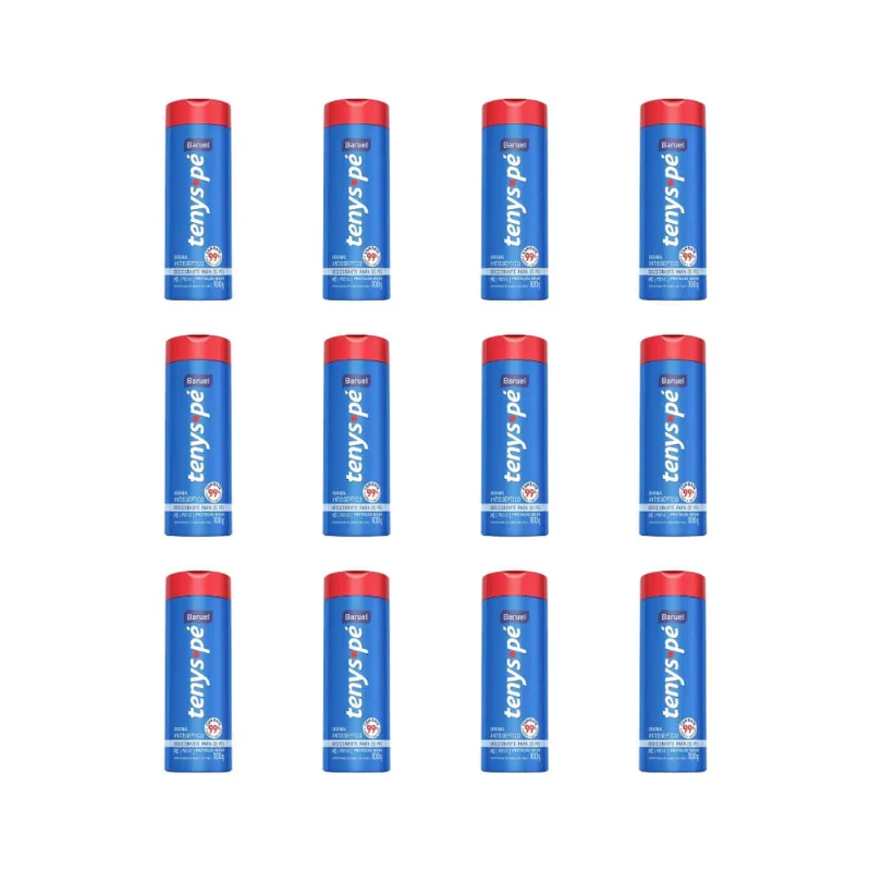 Talco Pes Tenys Pe Baruel Po 100g Original-Kit C/12un