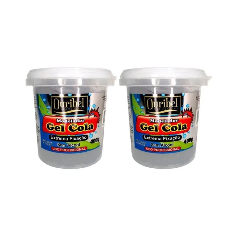 Gel Cola Fixador Ouribel 400G - Kit Com 2Un