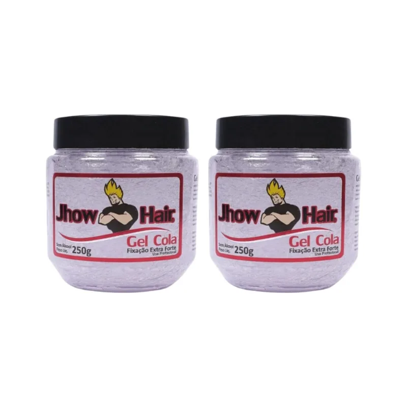 Gel Cola Jhow Hair 250g Extra Forte - Kit c/ 2un