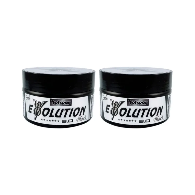 Gel Fixador Yelsew Evolution Black 240g - Kit c/ 2un
