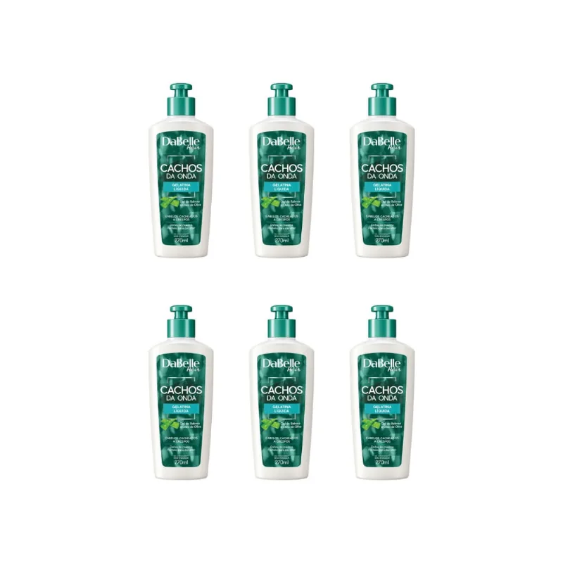 Gelatina Capilar Dabelle 270ml Cachos da Onda-Kit C/6un