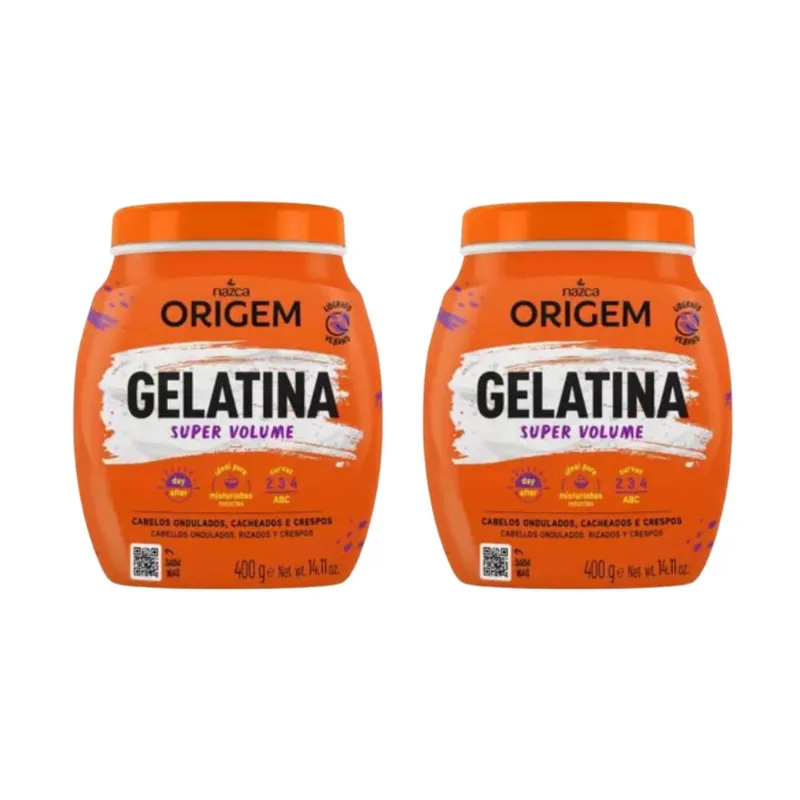 Gelatina Capilar Origem 400g Super Volume - Kit c/ 2un