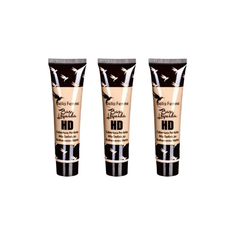 Base Bella Femme Liquida HD 30ml N 06 - Kit c/ 3un