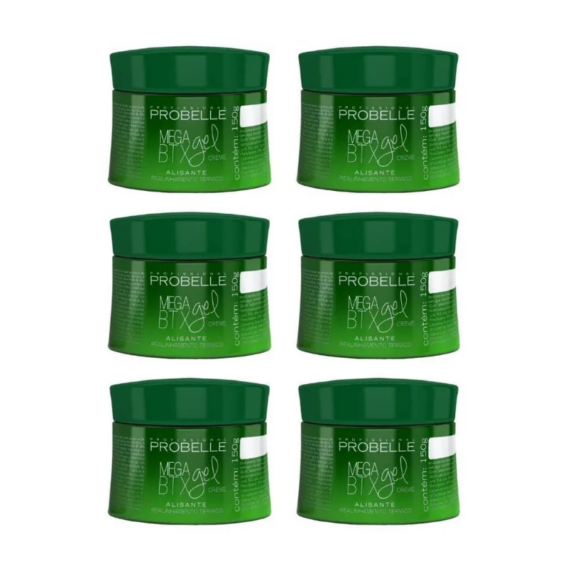 Botox Capilar Probelle 150G Mega Botox Gel - Kit Com 6Un
