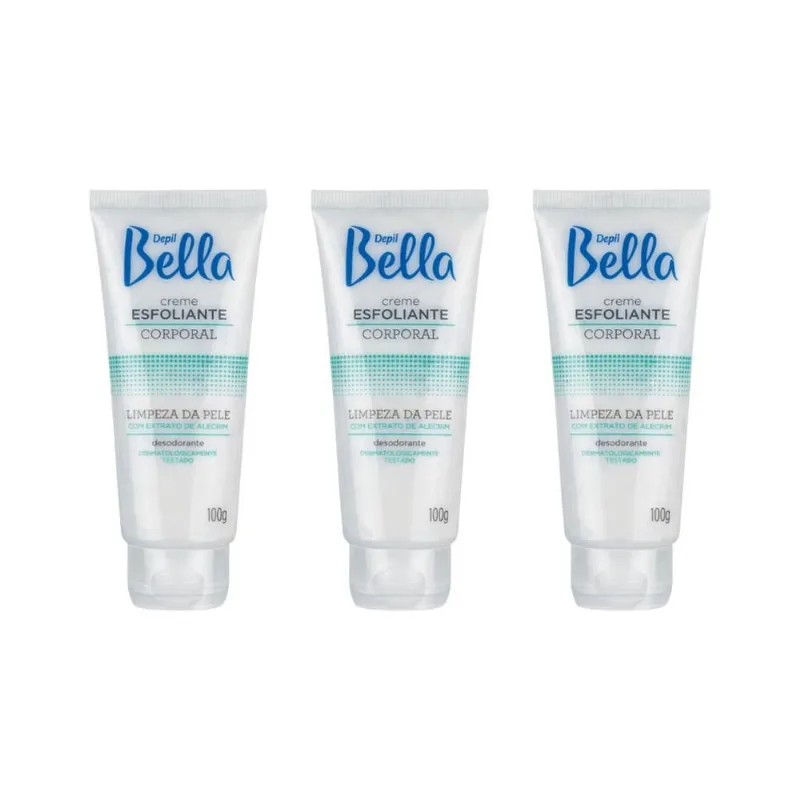 Creme Esfoliante Corporal Depil Bella Alecrim 100G-Kit C/3Un