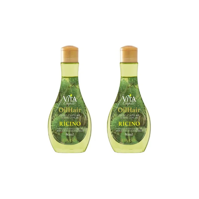 Oleo Capilar Muriel Vita Capili 80ml Ricino - Kit c/ 2un