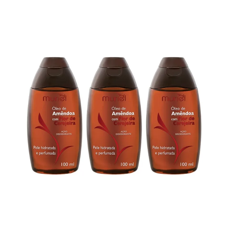 Oleo Corporal Muriel 100ml Amendoas Com Cerejeira- Kit C/3un