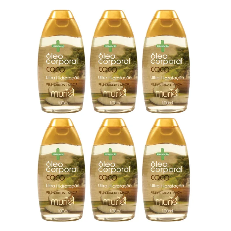 Oleo Corporal Muriel 100ml Coco - Kit c/ 6un