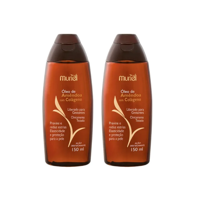 Oleo Corporal Muriel 150ml Amendoas Com Colageno - Kit C/2un