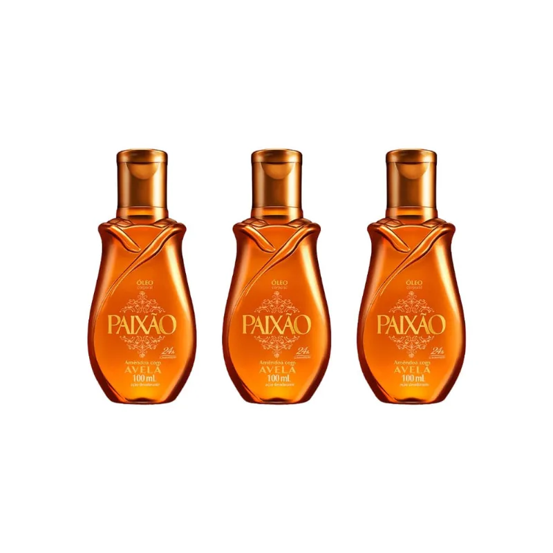 Oleo Corporal Paixao 100ml Amendoa Avela-Kit C/3un
