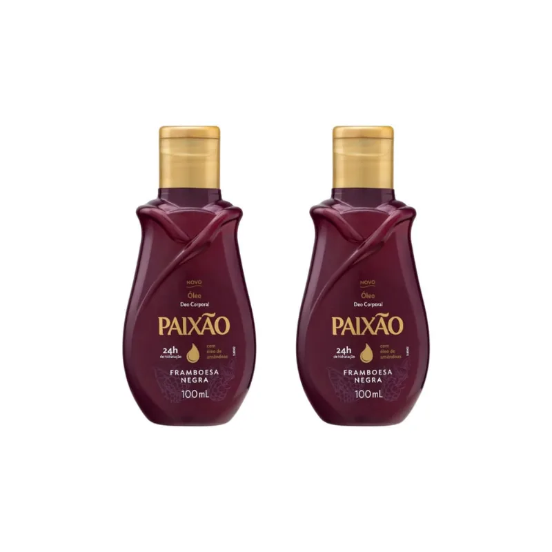 Oleo Corporal Paixao 100ml Framboesa Negra-Kit C/2un