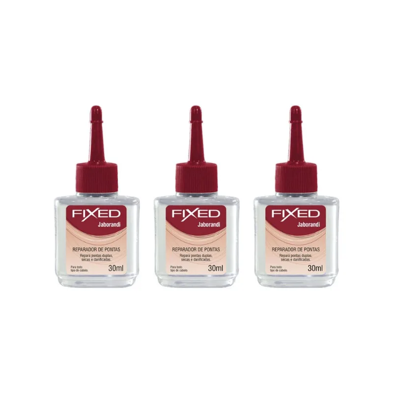 Reparador De Pontas Fixed Jaborandi 30ml-Kit C/3un