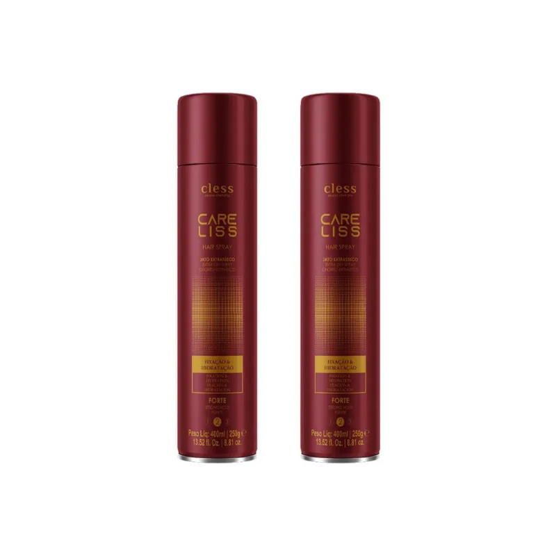 Hair Spray Fixador Care Liss Forte 400ml - Kit c/ 2un