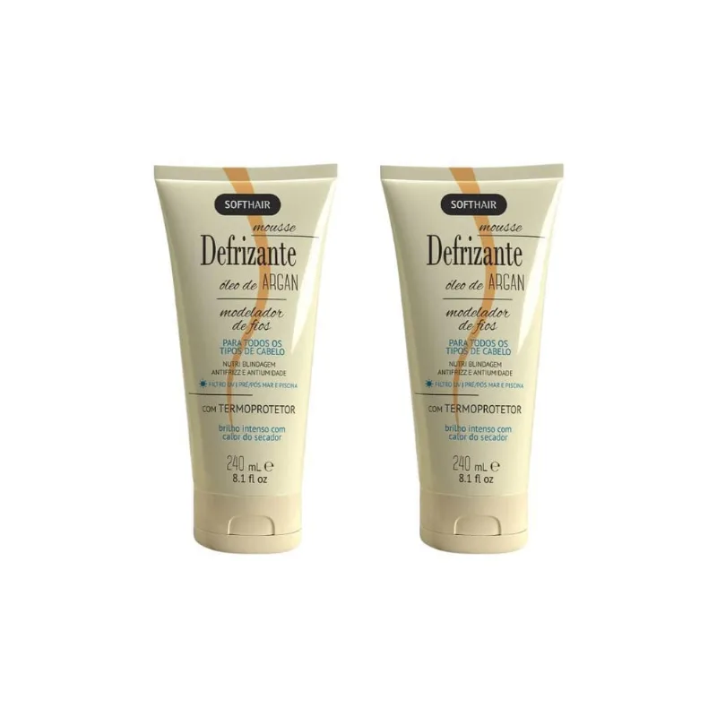 Defrizante Soft Hair 240 Ml Argan-Kit C/2Un
