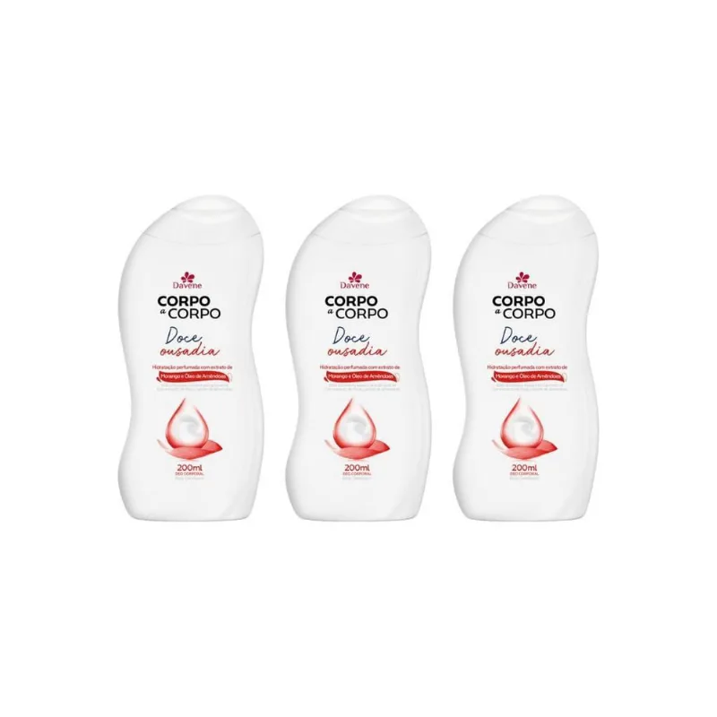 Hidratante Corp Davene Corpo A Corpo 200Ml Ousadia-Kit C/3Un