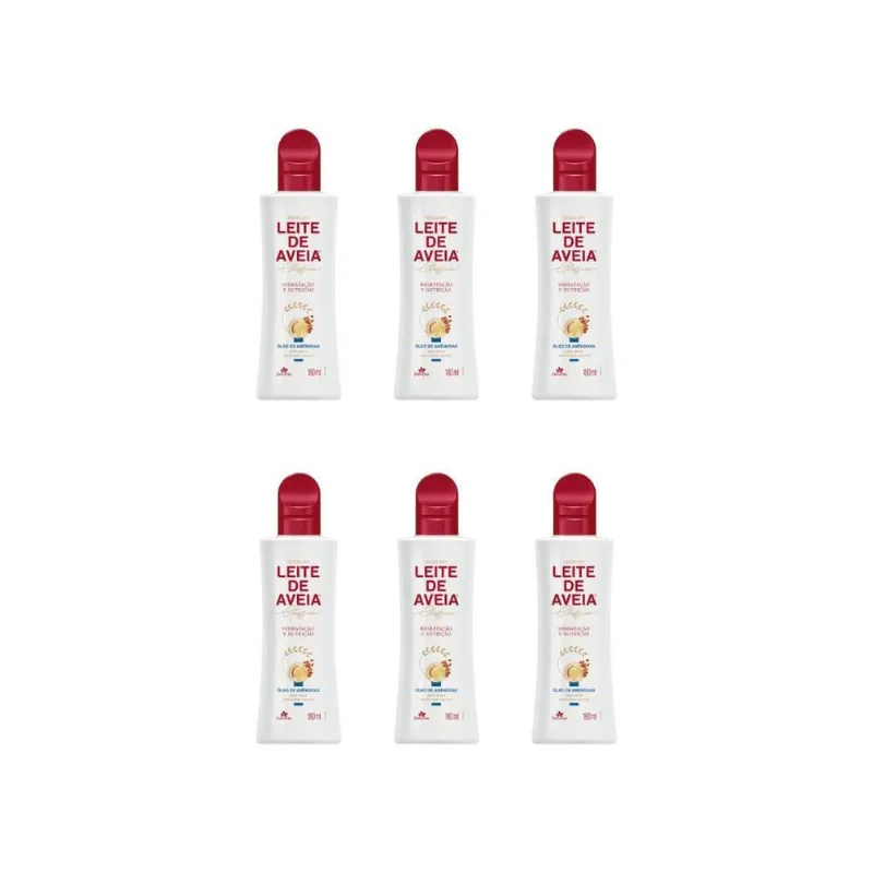 Hidratante Davene Leite e Aveia 180Ml Óleo de Amen Kit 6Un