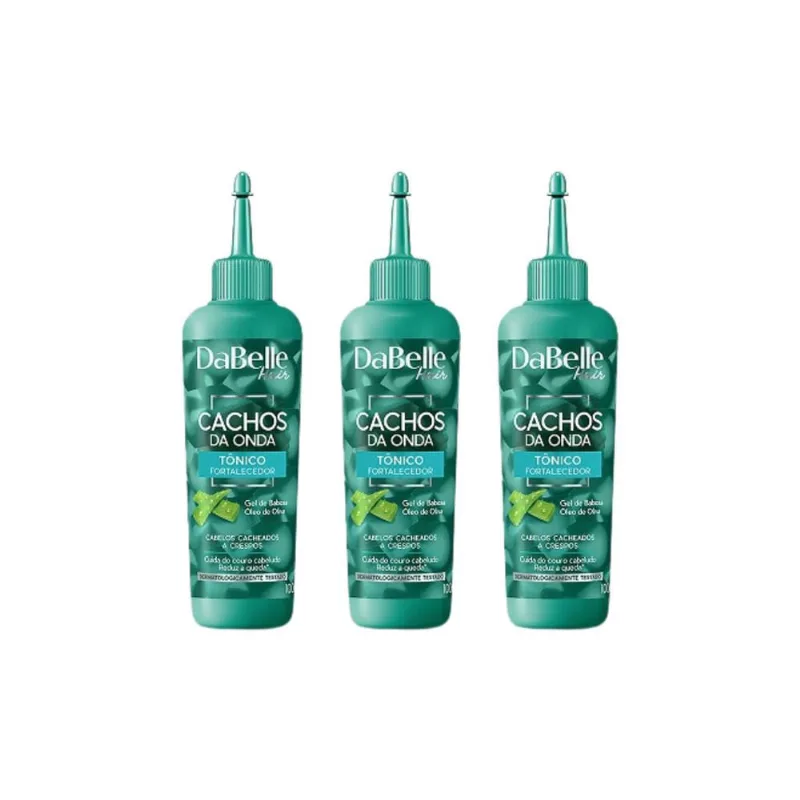 Tonico Capilar Dabelle 100ml Fortalecedor Cachos Onda - 3un