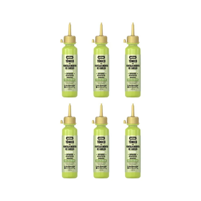 Tonico Capilar Gota Dourada 100ml Antiqueda - Kit c/ 6un