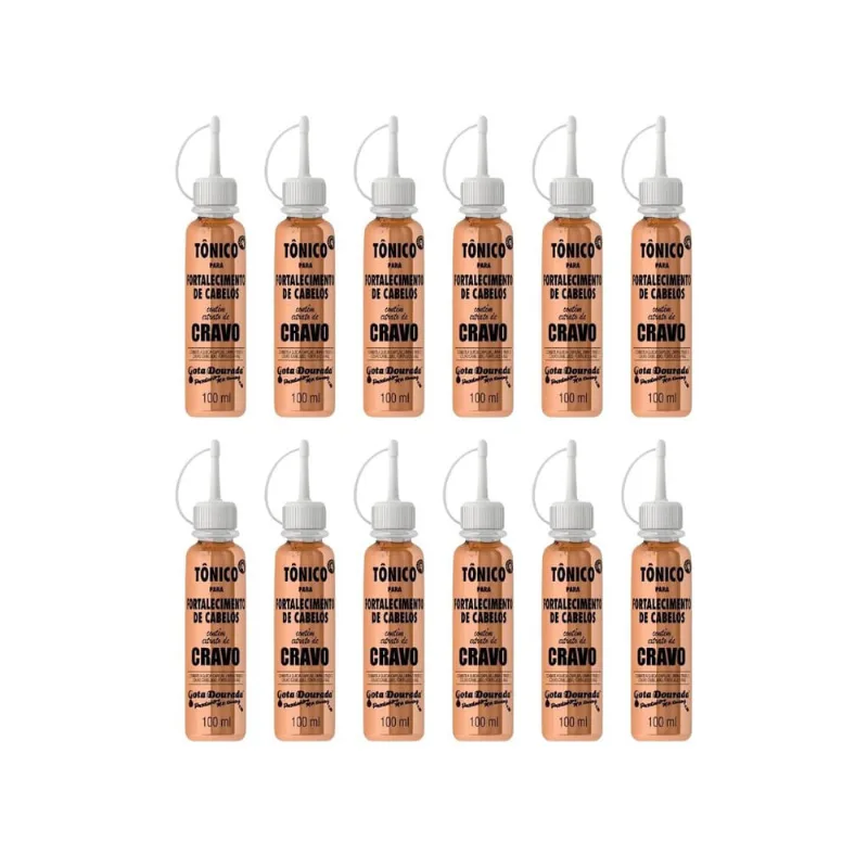 Tonico Capilar Gota Dourada 100ml Cravo - Kit c/ 12un