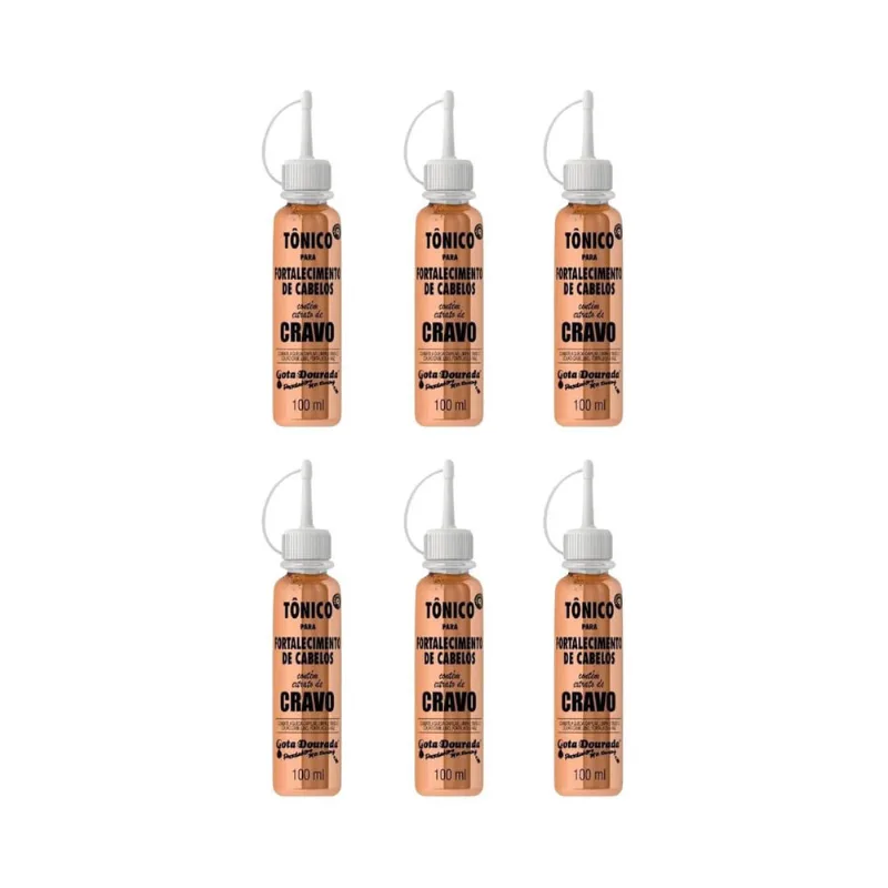 Tonico Capilar Gota Dourada 100ml Cravo - Kit c/ 6un