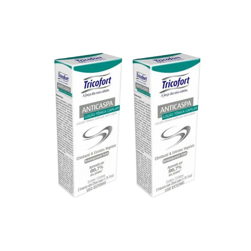 Tonico Capilar Tricofort Anticaspa Com 2un - Kit c/ 2un