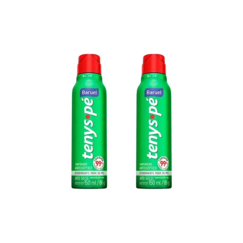 Talco Pes Tenys Pe Baruel Aerossol 150ml Seco Canf-Kit C/2un