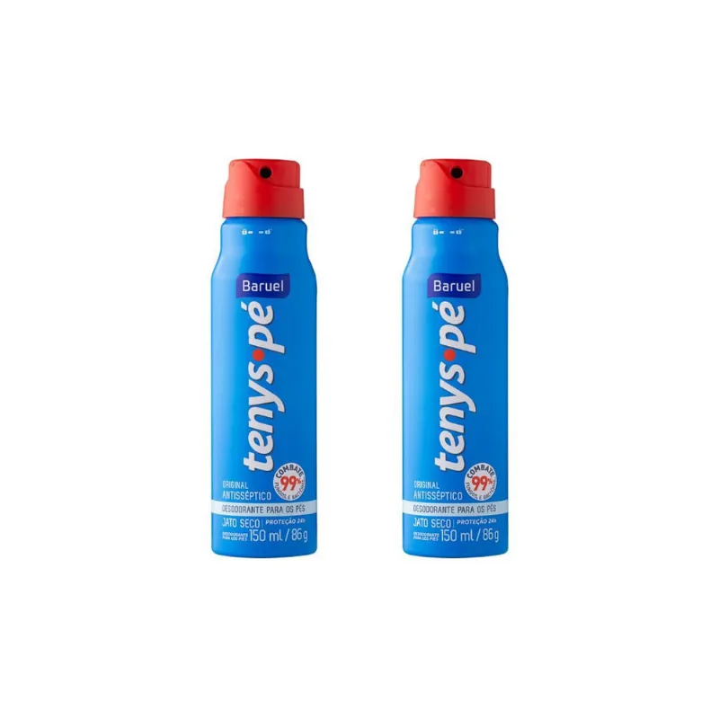 Talco Pes Tenys Pe Baruel Aerossol 150ml Seco Orig-Kit C/2un